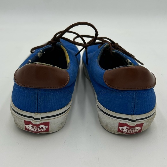 Vans Blue Canvas Brown Laces Shoe - Picture 5 of 5